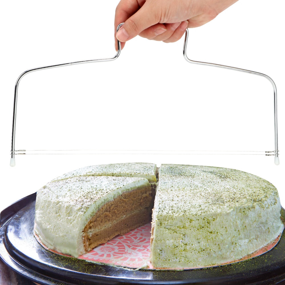 Rvs Cake Slicer Verstelbare Draad Brood Pizza Leveler Cake Cutter Diy Bakken Gebak Gereedschap Keuken Accessoires