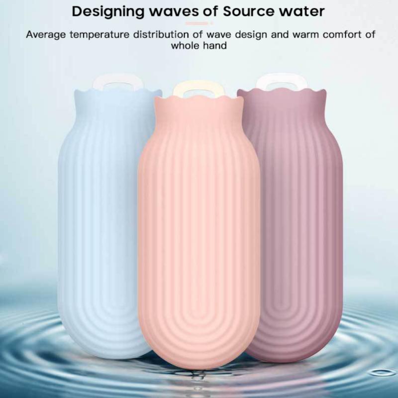 240/550ML Silicone Winter Bottle For Water Hand Warmer Student Microwave Heated Explosion-Proof Water Bottle Bag With Cover
