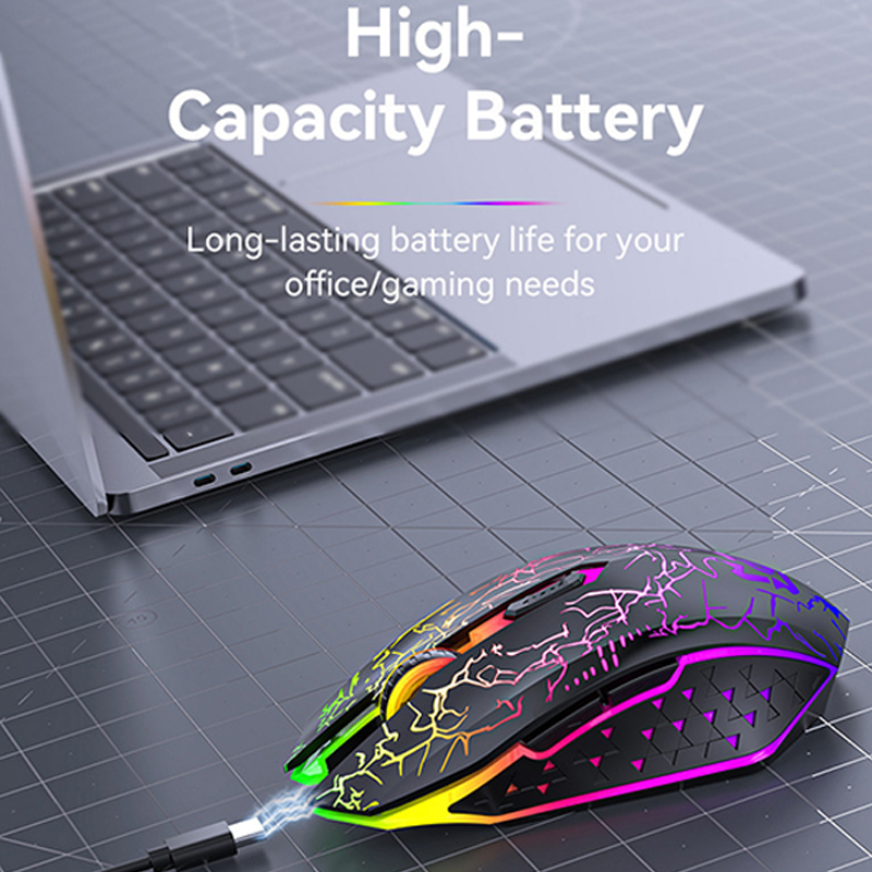 Souris de jeu sans fil Rechargeable 2.4GHz USB souris Bluetooth souris ergonomique silencieuse e-sports rétro-éclairage souris PC pour ordinateur