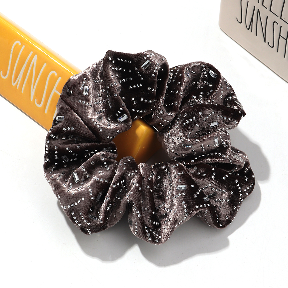 Luksusowe, szerokie opaski do włosów z kryształkami dla kobiet, błyszczące, elastyczne, duże, sznurkowe akcesoria do włosów dla kobiet: Lawenda