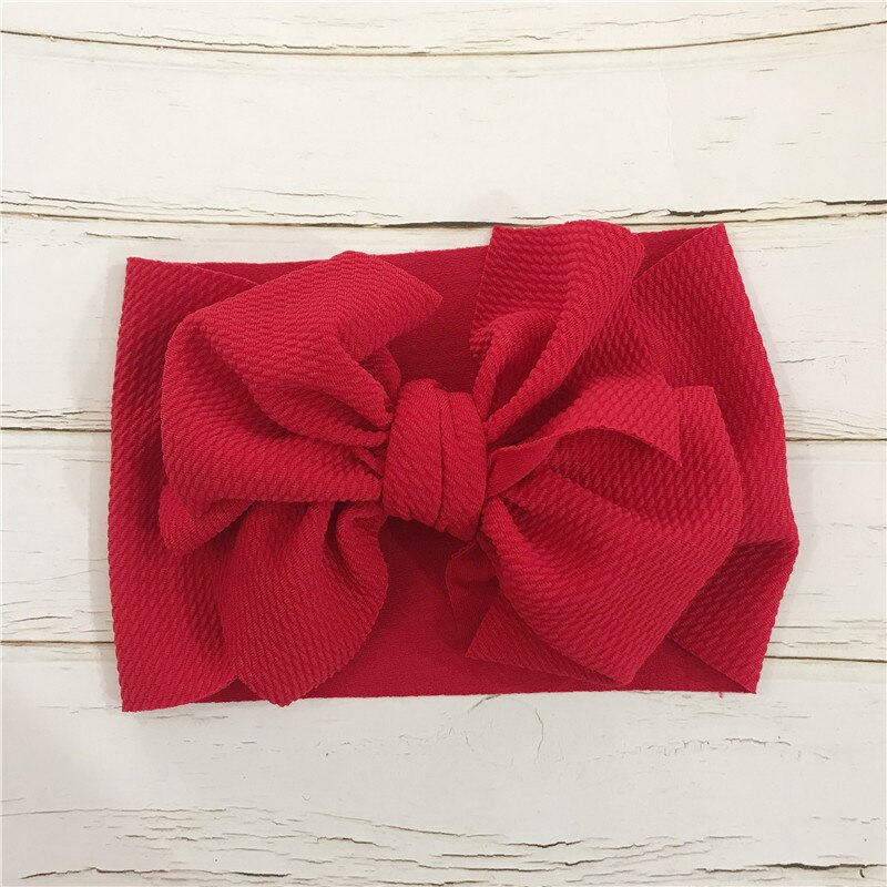 Focusnorm Baby Girls Toddler Turban Solid Headband Hair Band Bow Accessories Headwear: B