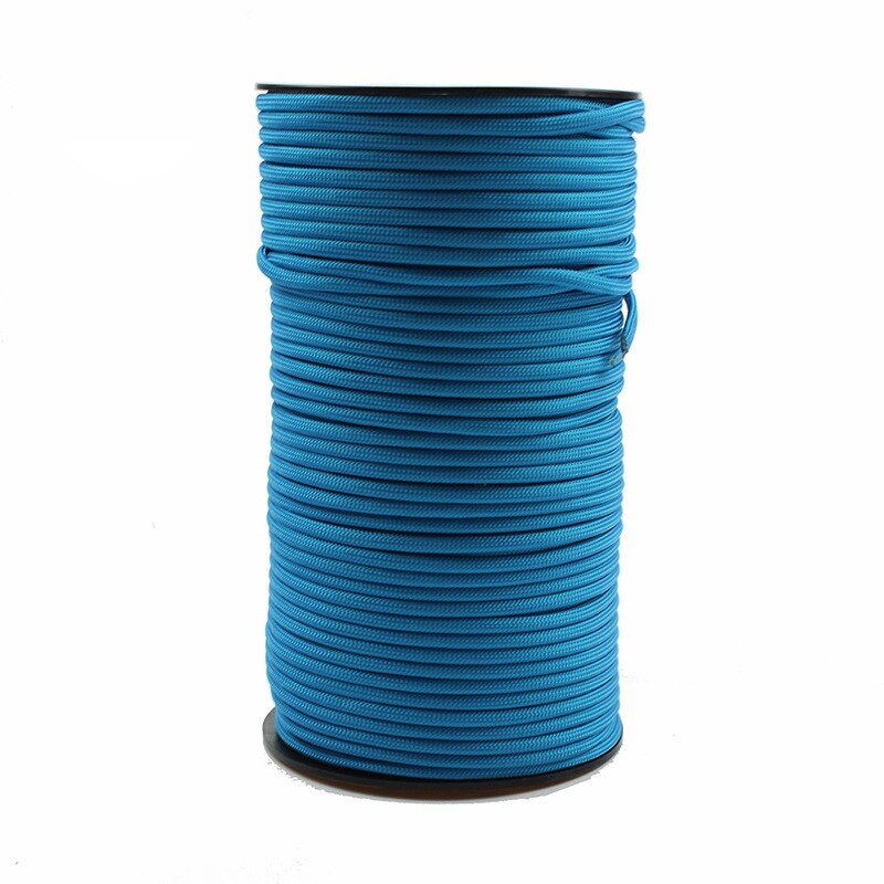 100 Meter Dia.4mm 9 Stand Cores Paracord Voor Survival Parachute Cord Lanyard Camping Klimmen Camping Touw Wandelen Waslijn: Sky Blue-9