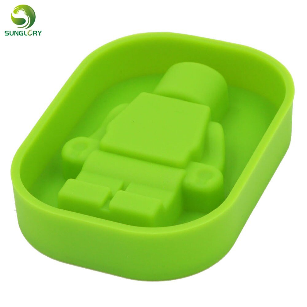 Silicone Robot Mold Ice Cream Tubs Robots Ice Cream Maker Mold Silicone Trays Mold Baking Tools Bar Ice Cube Mold Kitchen Gadget