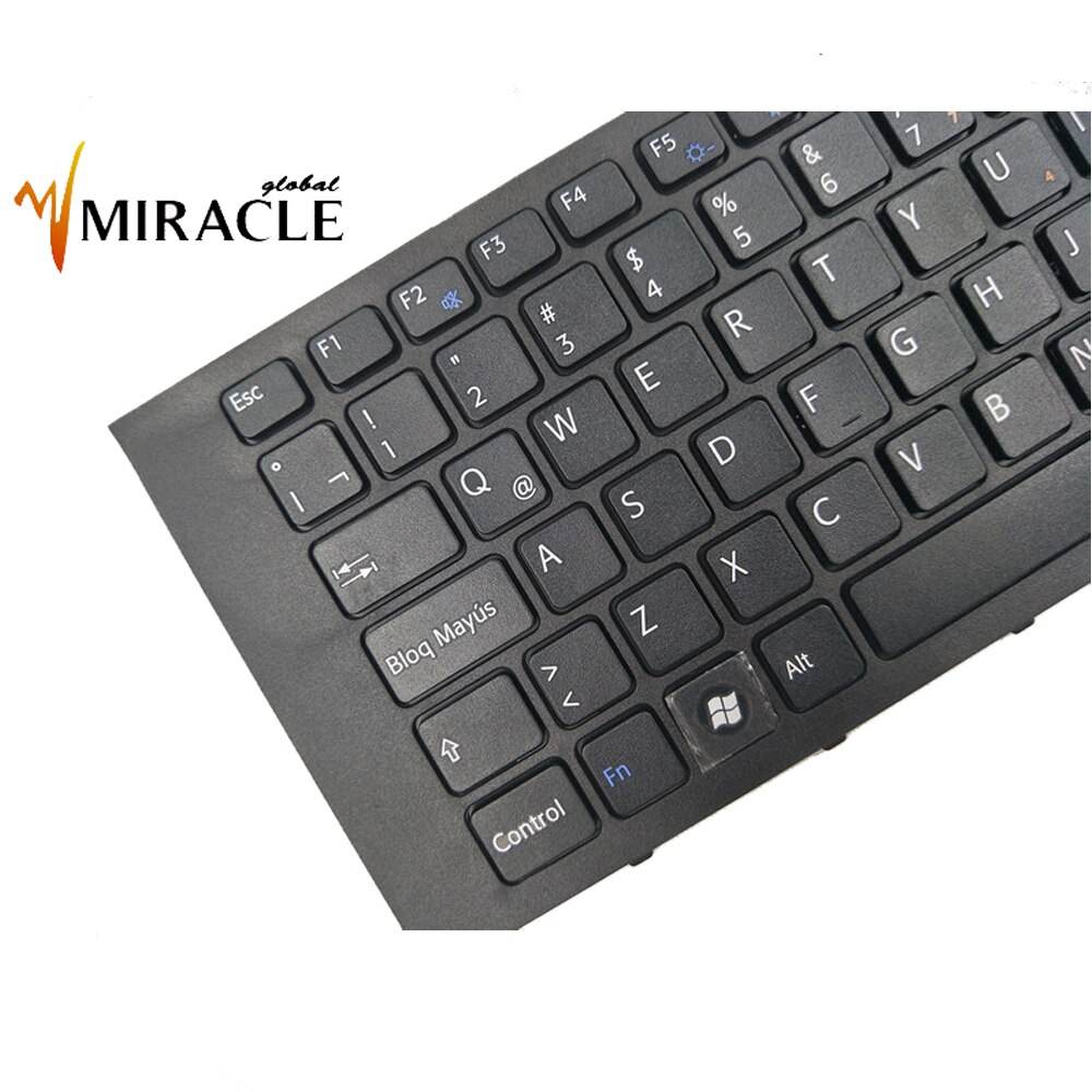 Teclado portátil para Sony para Vaio PCG-71311T VPC-EA1S1E/L LA/SP versión latina negro con marco genuino MP-09L13US-8861