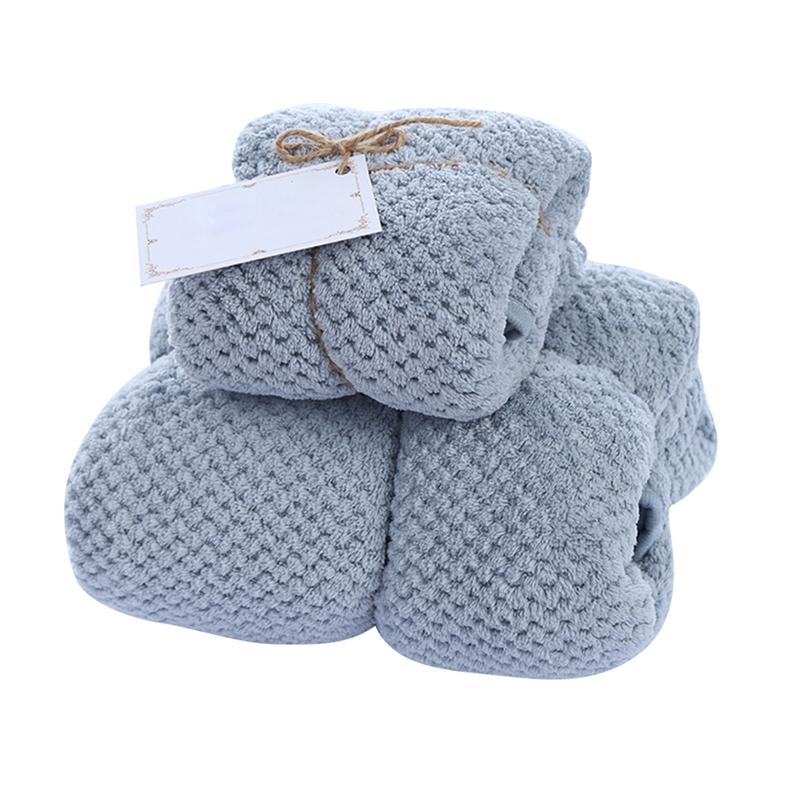 1 Set Coral Fleece Badkamer Handdoeken Dikker Badhanddoeken Pure Kleur Coral Fluwelen Badhanddoeken Roze Grijs Groen Bruin Blauw: Light Grey