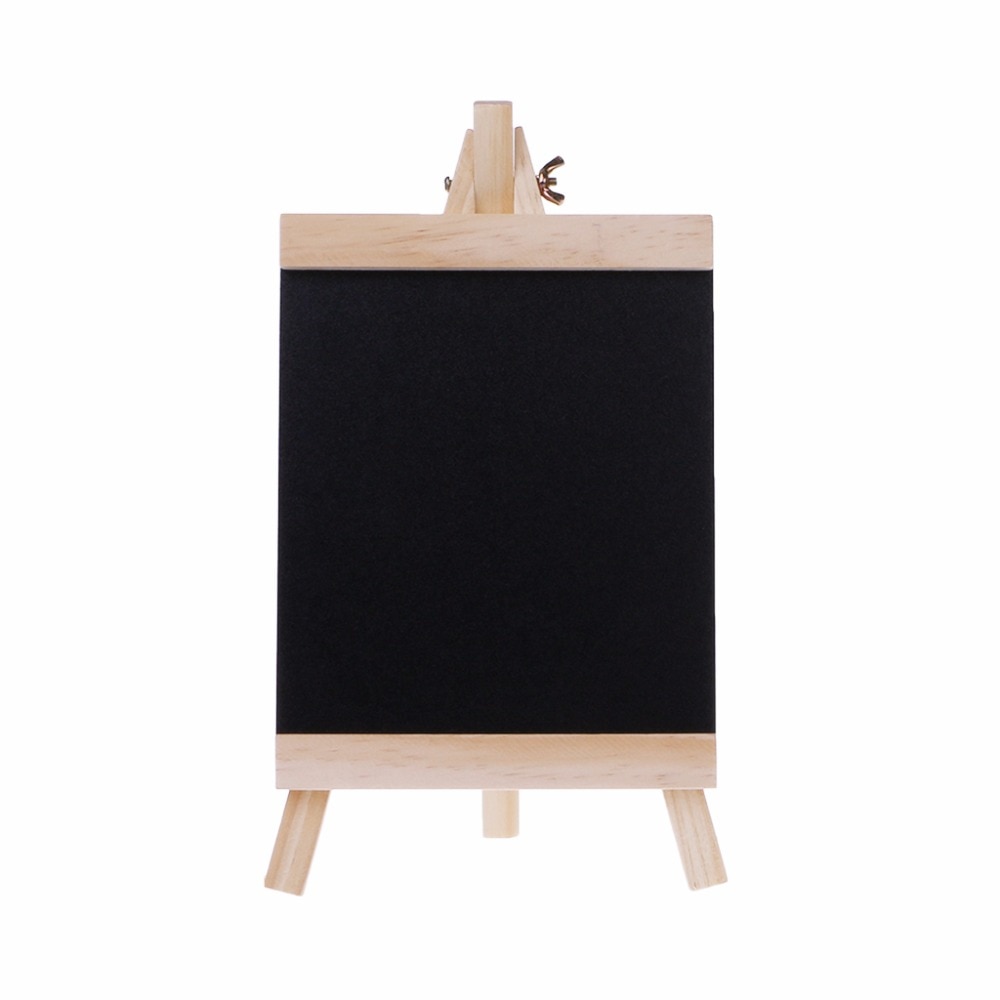 Pizarra plegable de madera para niños, pizarra de escritorio para escribir mensajes, tamaño S/M/L, C26