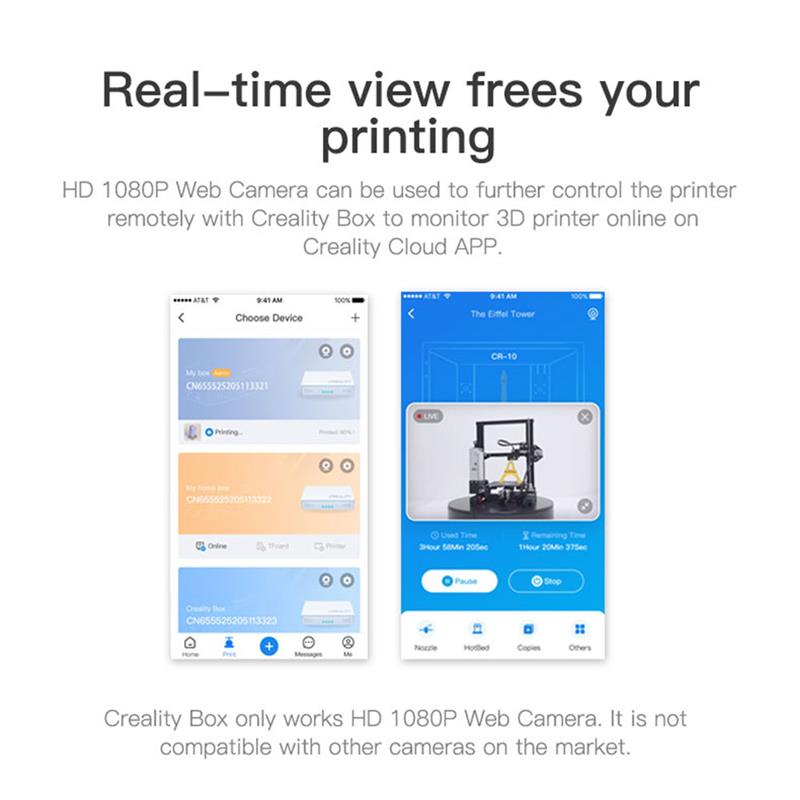 Creality 3D Camera CRCC-S7 Hd 1080P Web Camera Met Statief Afstandsbediening Voor CR-10 Smart Printer Onderdelen Ender-3 V2 serie