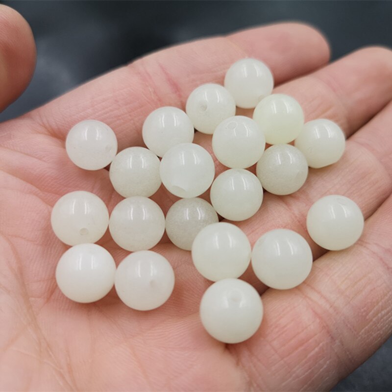 Natursten lysende glødende i mørket runde løse perler til smykkefremstilling gør-det-selv armbånd kvinder yoga smykker 6/8/10/12mm 15 ''