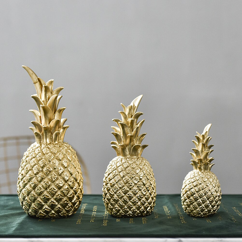 15cm 20cm 25cm noordse ananas huisdecoratie knutselen hars ananas miniaturen beeldjes fruit model knutselen woonkamer decoratie