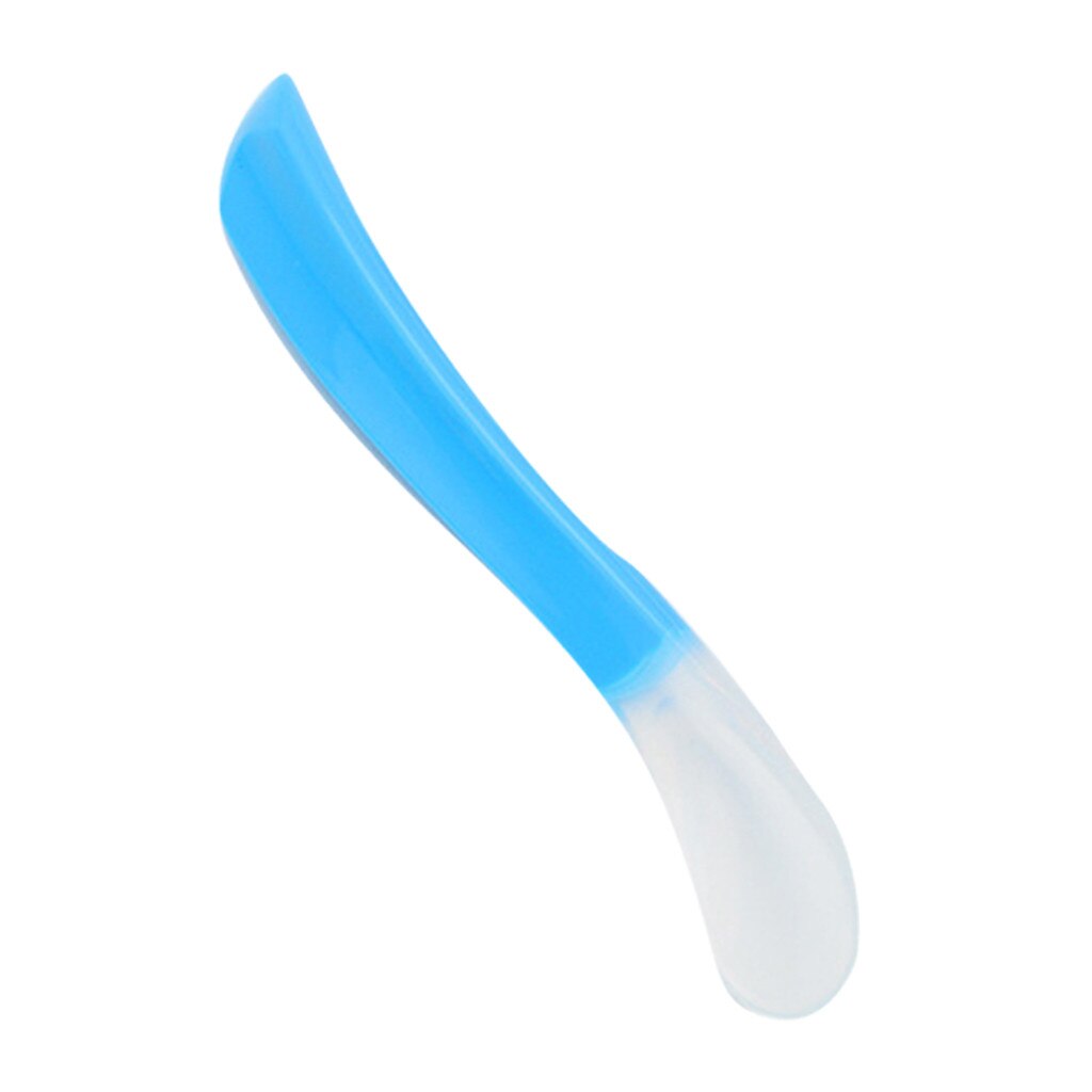 Cucharas de mango de cuchara coloridas utensilios de cuchara de bebé utensilios de cocina Mango antideslizante para aprender vajilla # CL30: A