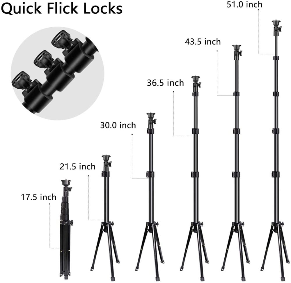 50/120/160/200Cm Fotografie Statief Aluminium Lich... – Grandado