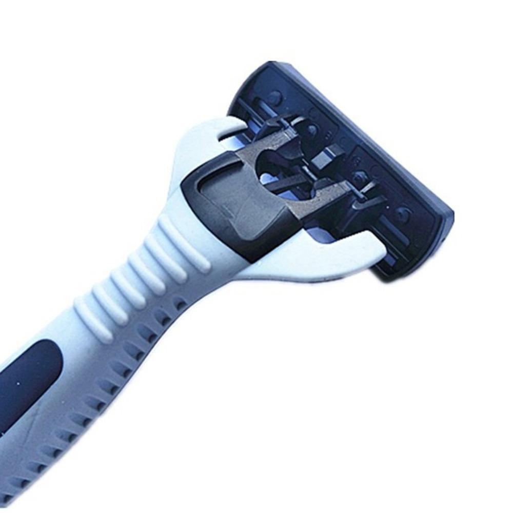 Scheermes voor heren, handmatig, ouderwets scheerapparaat, 6- laags scheermes, 1 scheermeshouder met 6 mesjes