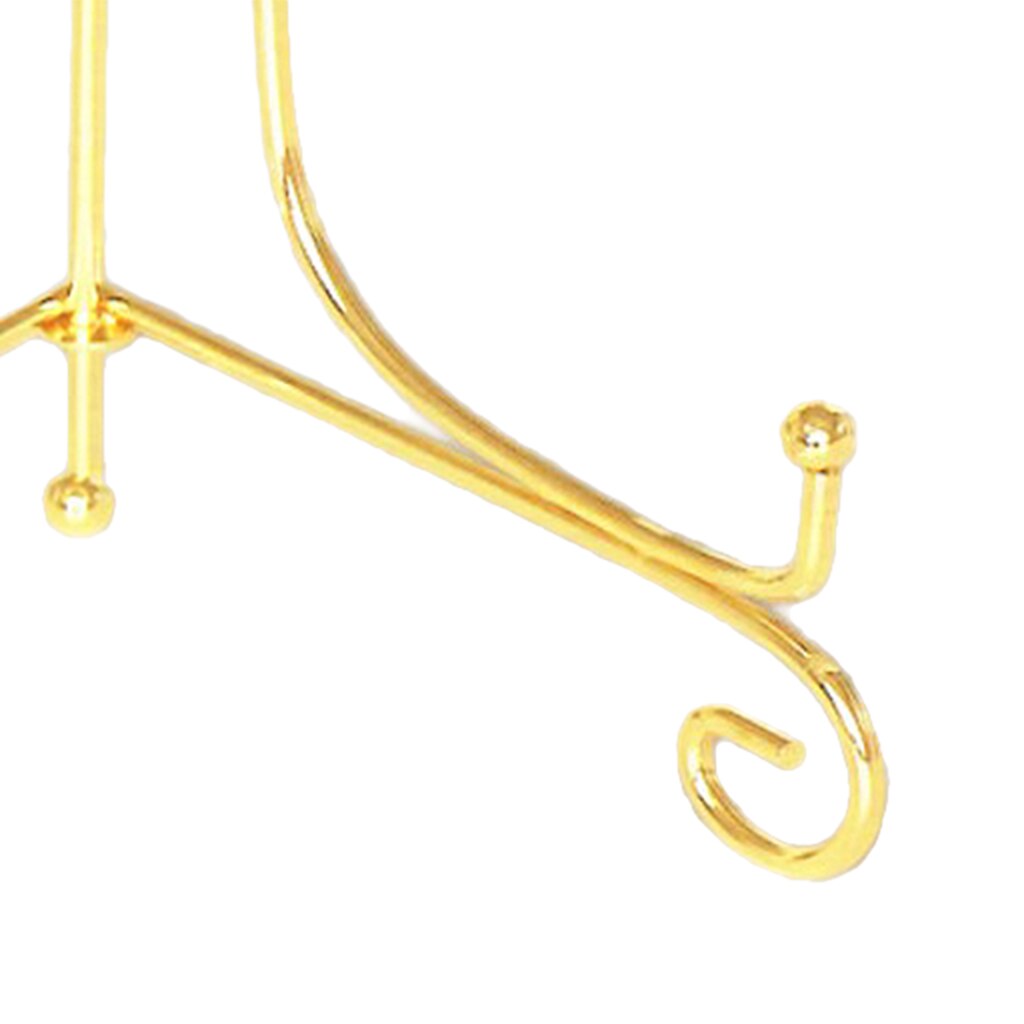 Home China Plate Display Stand Rack Photo Frame Display Easels Gold 6inch