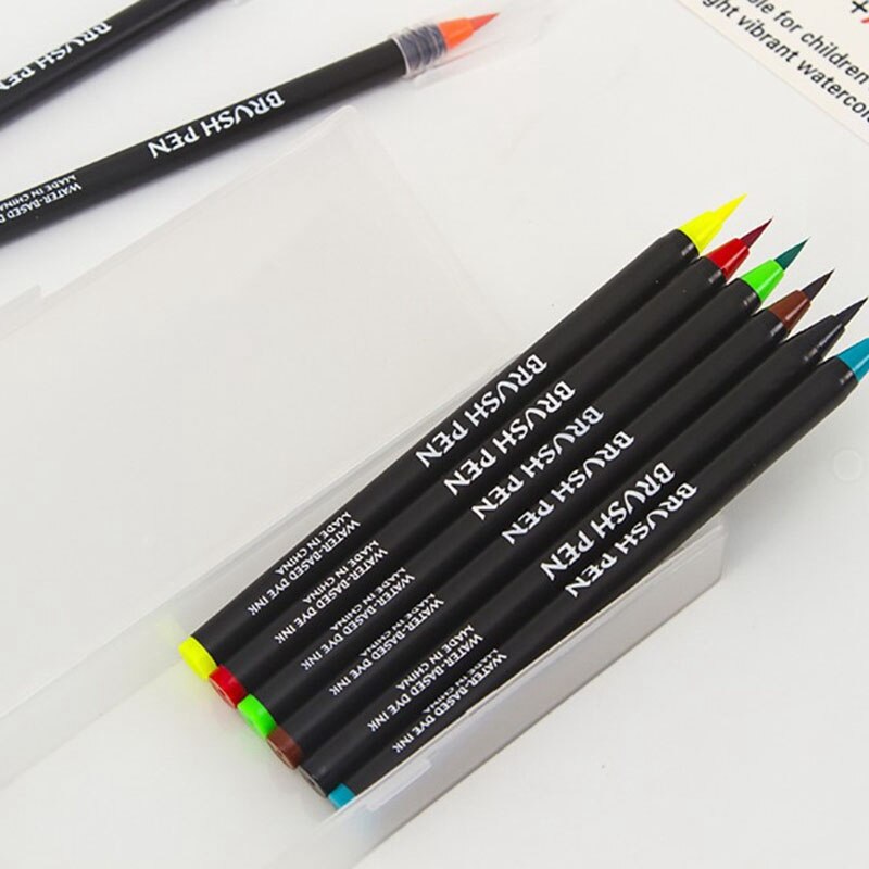 20 Kleur Aquarel Pen Set Schilderen Pen Milieubescherming Art Aquarel Zachte Hoofd Pen Aquarel Pen Coloring Tap Water