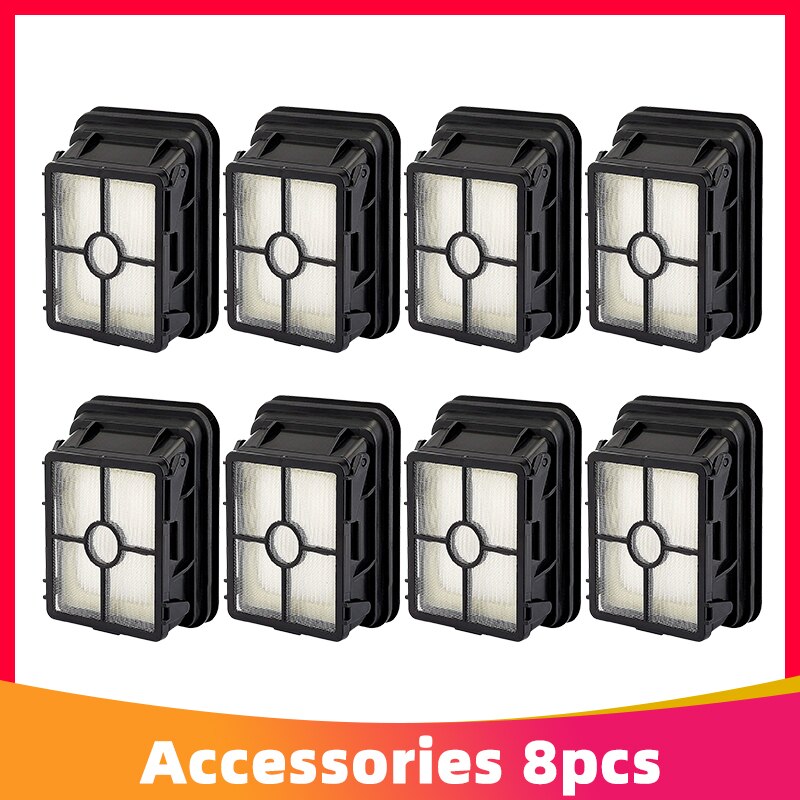 Filtre Hepa et rouleau brosse pour sol, tapis pour aspirateur,adaptés aux modèles Bissell Crosswave 1785 1866 1868 2303 2305 2306, et pour éliminer les poils d'animaux de compagnie,: 8 Filters