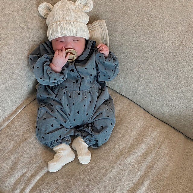 5515 Popular Baby Girl Corduroy One Piece Clothes Autumn Winter Double Layer Baby Boys Climbing Clothes 0-24M Bodysuit