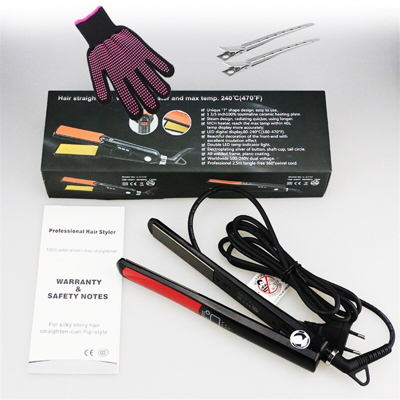 Stijltang mch 450f hoge temperatuur brede platen keratine stijltang stylingtool titanium stijltang