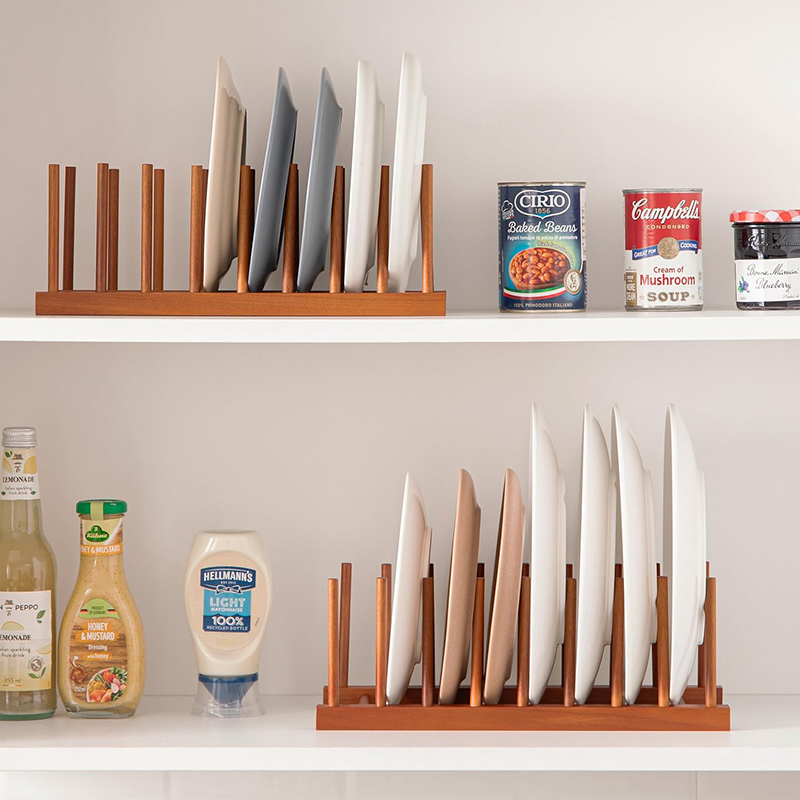 Afdruiprek Plaat Rek Bamboe Plank Kopjes Display Stand Afdruiprek Houder Pan Cover Drogen Organisator Keuken Accessoire