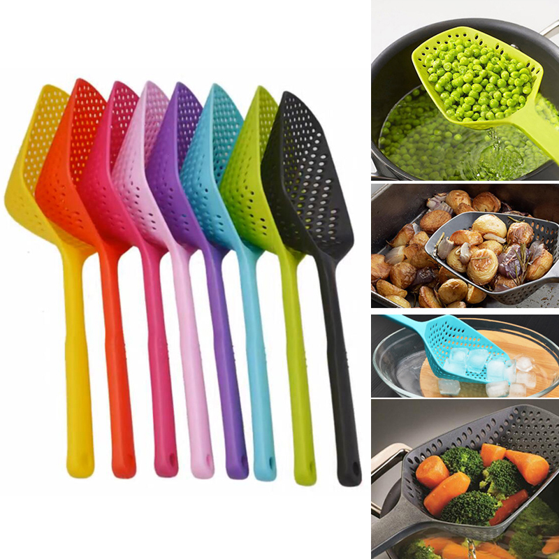 Kitchen Tool High Temperature Resistant Pressure Cooking Shovels Vegetable Strainer Scoop Nylon Spoon Large Colander Soup Filter