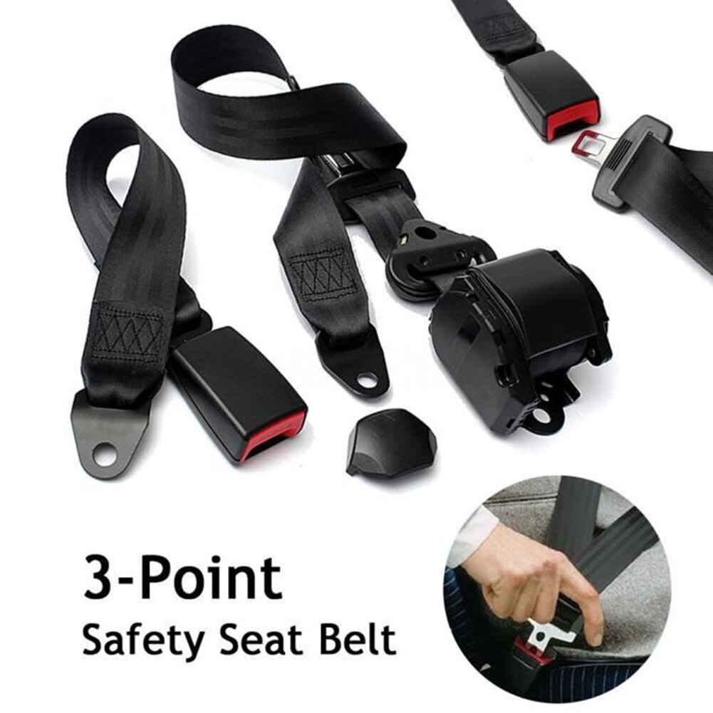 Cinturón de seguridad de tres puntos para coche, retráctil, automático, retracción, accesorios de Interior de coche