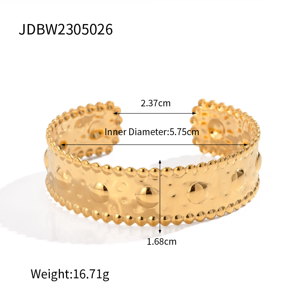 Uworld Getextureerde Gouden Manchet Verguld Roestvrij Staal Verstelbare Bangele Armbanden Voor Vrouwen Opvallende Minimalistische Sieraden: Donkergroen