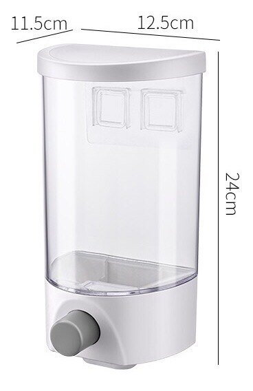 Whole grain storage box kitchen wall-mounted grain storage tank rice bean sealed cans oatmeal dispenser nut box: Small 1000ml