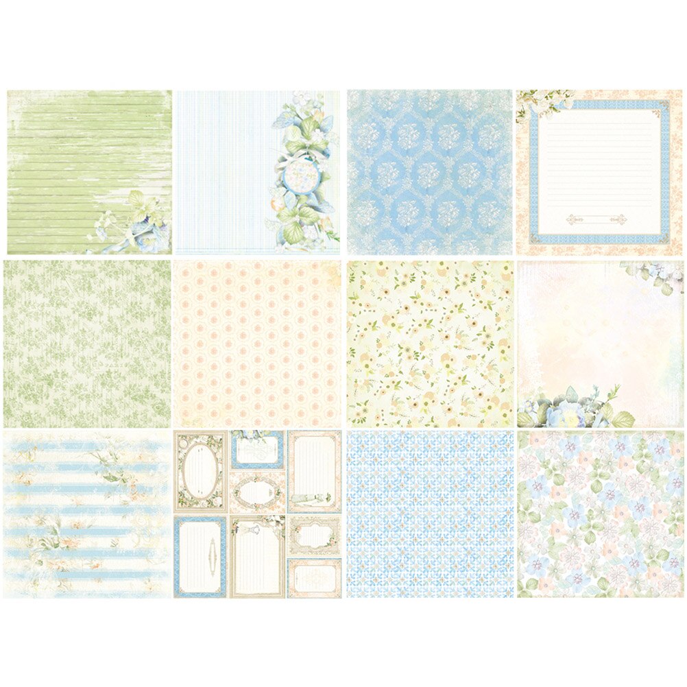 Pack of 24 Scrapbook Paper DIY Decorative Background Backing Paper Pads for Scrapbook Greeting Card Album Box
