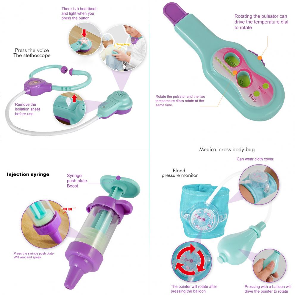 1Set Doctor Kit Kid-friendly Portable Interactive Intellectual Development Doctor Kit Doctor Playset for Teaching