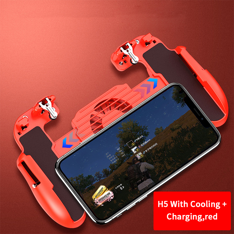 PUBG Handy-Spiel Controller für iPhone Android Telefon Gamepad Trigger Ziel Taste L1R1 Shooter Joystick Für Spiel Pad Accesorios: H5 Model 3 Red