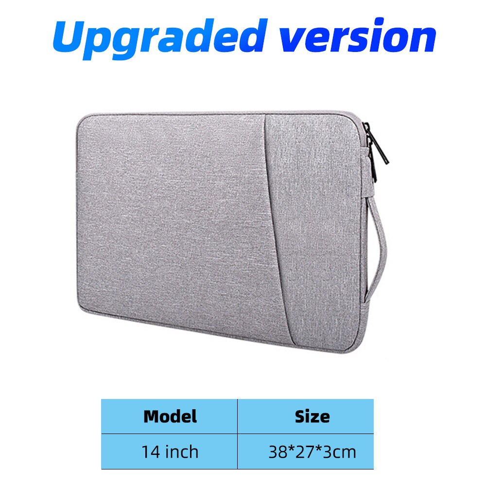 SeynLi Laptop Bag Sleeve Portable Hand Bag for Macbook Samsung Waterproof Storage Pouch 11 13 15.6 Inch Computer Bag Handbag: upgrade-14-15 inches