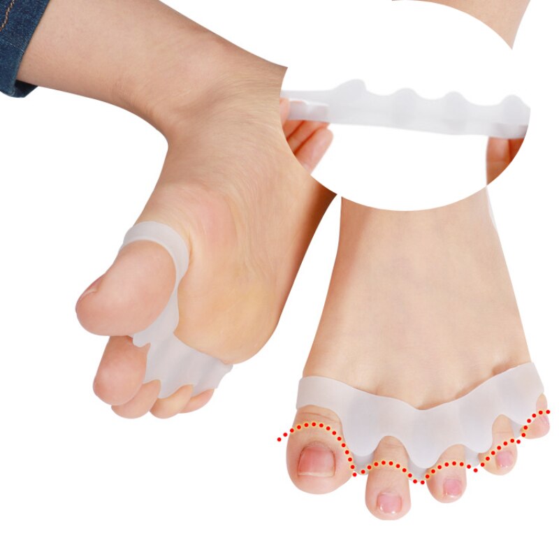20Pcs = 10Pairs Silicone Hallux Valgus Teen Bescherming Gel Bunion Corrector Voet Vinger Stijltang Care Tools Separator Orthese