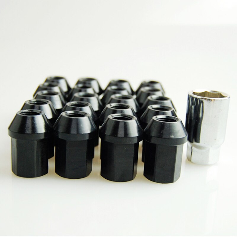 SPECIALE AANBIEDING 35mm P1.5 AL7075 Aluminium wielmoeren close Racing Wielmoeren 20 STKS 16 Wielmoeren 4 Lock noten Zwarte