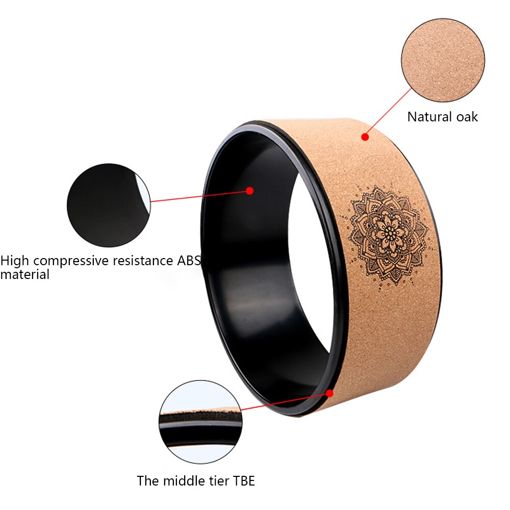 Yoga Wheel Pilates - TPE Material - Lotus Buddha Design - Back Training Tool - Fitness Bodybuilding