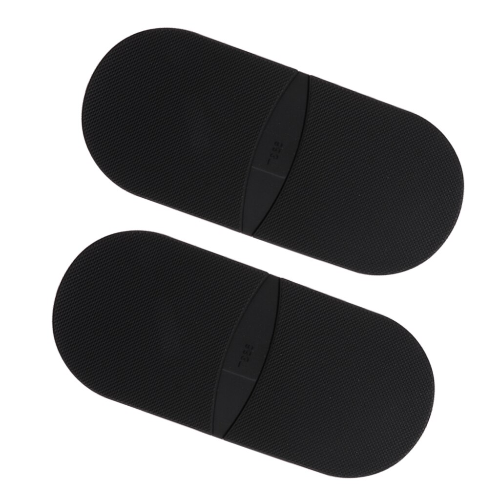 2 Paar Rubber Lijm Op Schoenen Hakken Vervanging Reparatie Anti-Slip Pad 3Mm Zwart