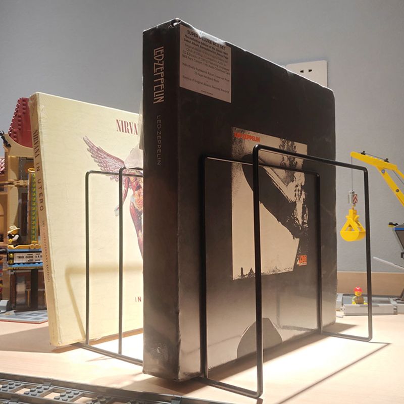 Metal lp vinylplade display hylde pladespiller opbevaringshylde udstillingsholder