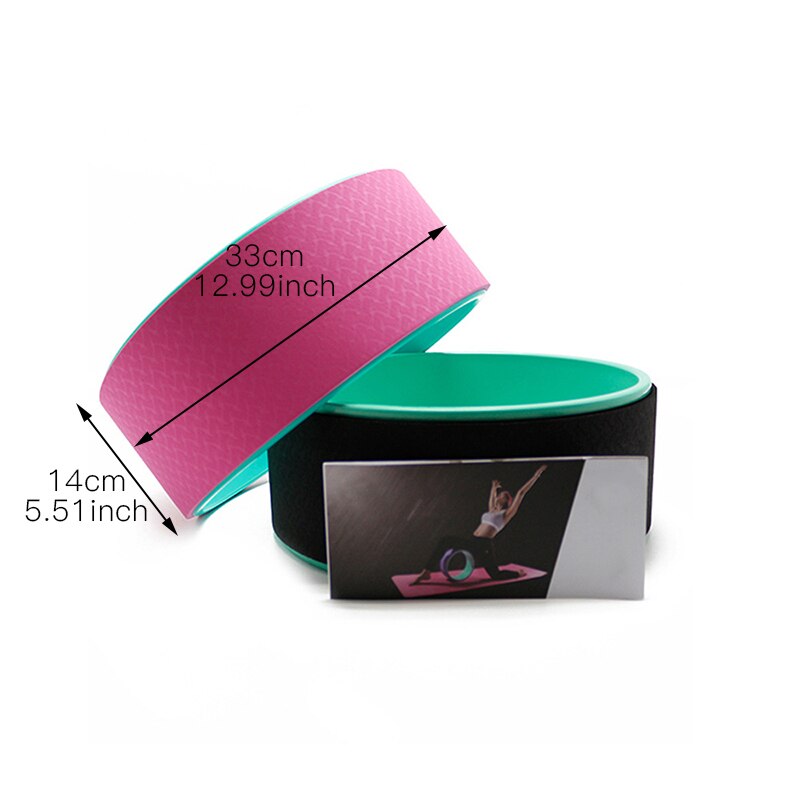 Yoga Wheel Dharma Yoga Prop Wheel Pose Thick Padding Yoga Roller for Back Pain Stretching Increased Flexibility