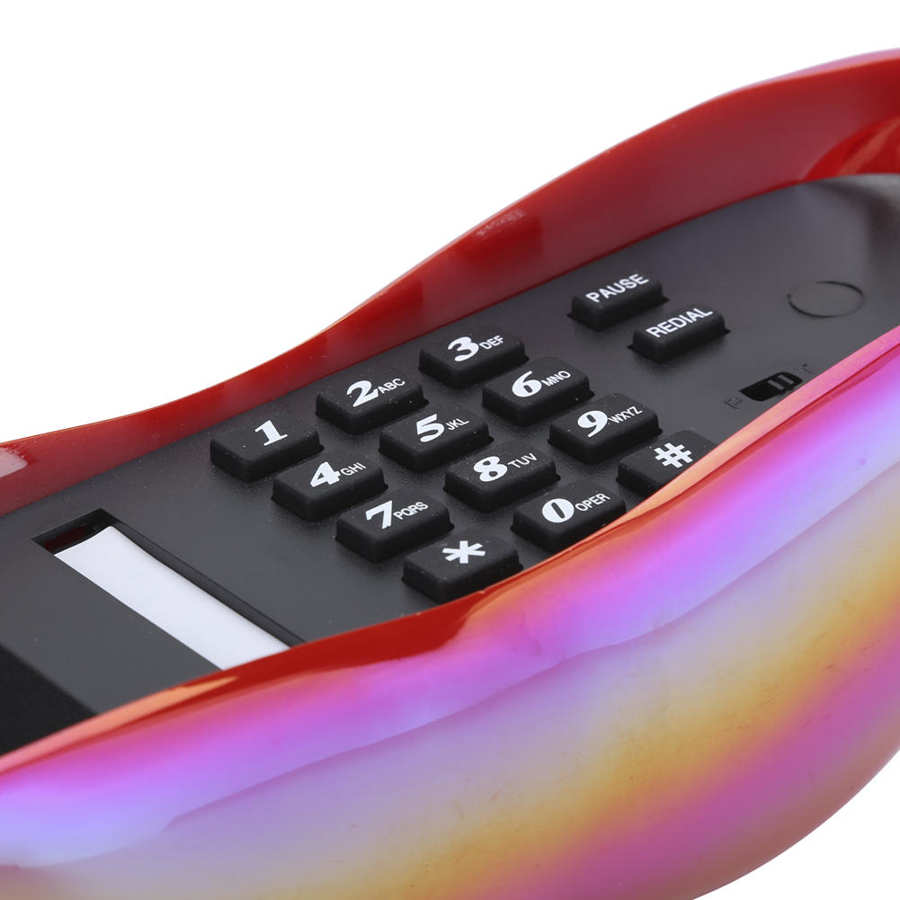 cordless phone Electroplating Fashionable Funny Lip Telephone WX-3016 Number Storage US/UK Wiring telephone