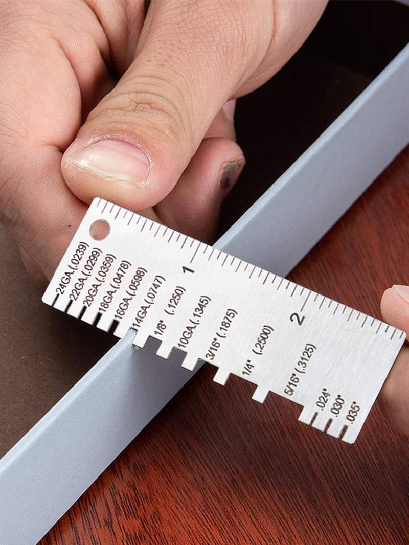 Round AWG SWG Wire Gauge Thickness Ruler Gauge Diameter Stainless Steel Measurer Tool Welding Gauge Wire Thickness Meter