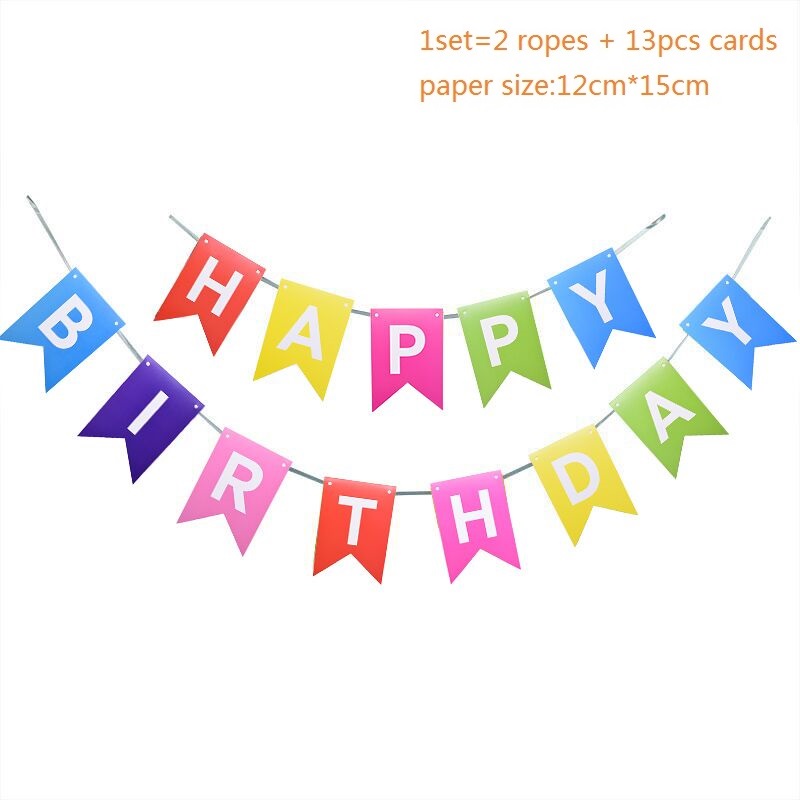 12 Style 16inch HAPPY BIRTHDAY Letters Foil Balloon Banner Set for Kids Adult Birthday Party Decoration Boy Girl Alphabet Ballon