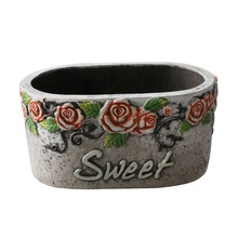 Rose Wijnstok Bloem Relief Europese Stijl Cement Pot Siliconen Mal Decoratieve Retro Industriële Handgemaakte Diy Mold Clay Craft Mold