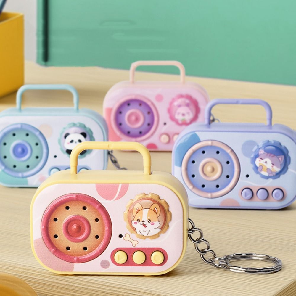 Puede grabar música grabadora que cambia de voz llavero grabadora de casete con música grabadora de cinta Retro llavero cinta grabable