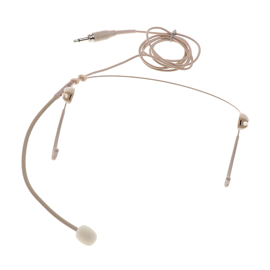 Spina per microfono a condensatore unidirezionale a doppio gancio beige da 3.5mm