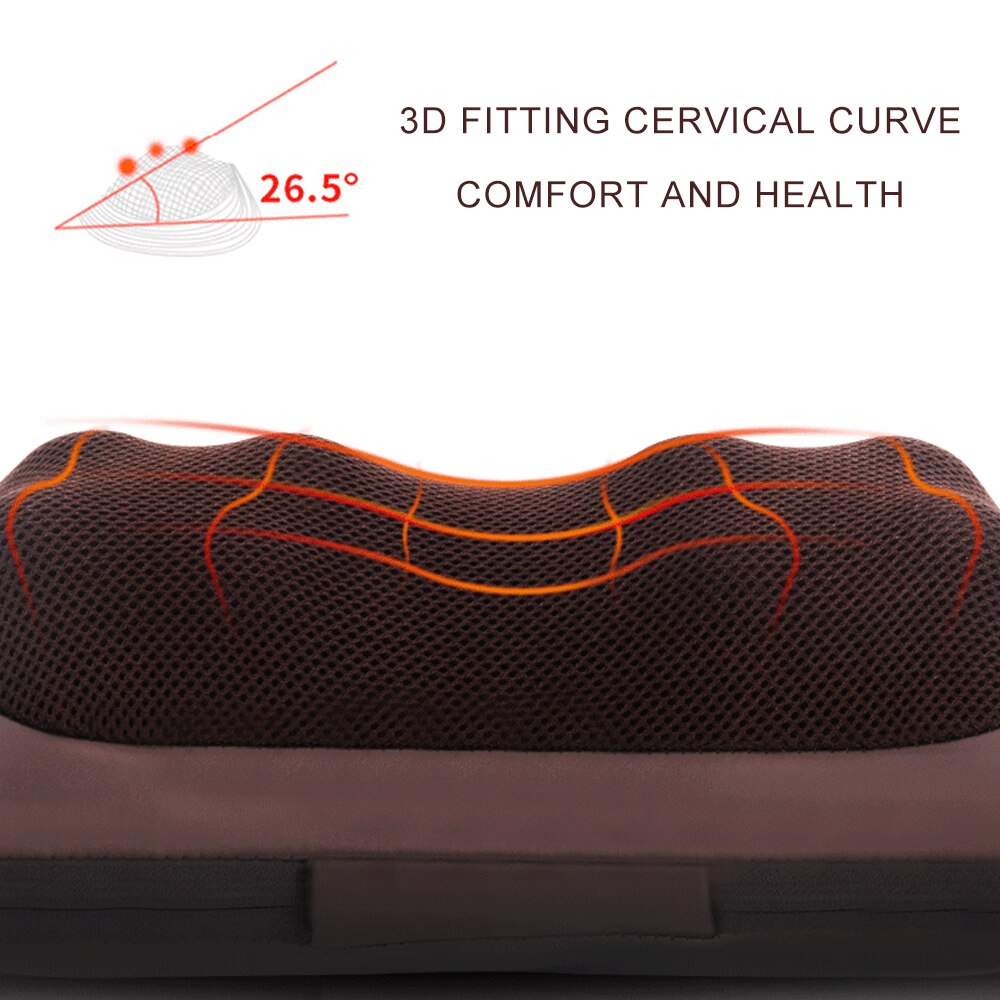 Elektryczna poduszka robić masażu na podczerwień opieka domowa masażer magnetyczny ulga ból 4/8 rolki poduszka robić masażu poduszka masaż pleców szyi