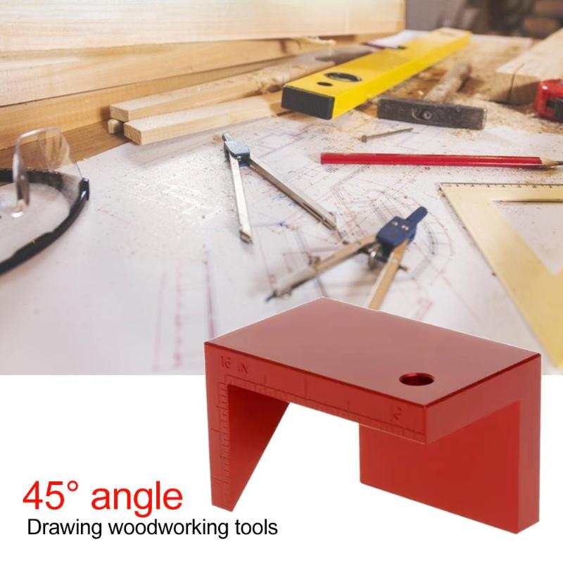 Woodworking 45 Degree Angle Line Drawing Round Center Line Scribe Gauge