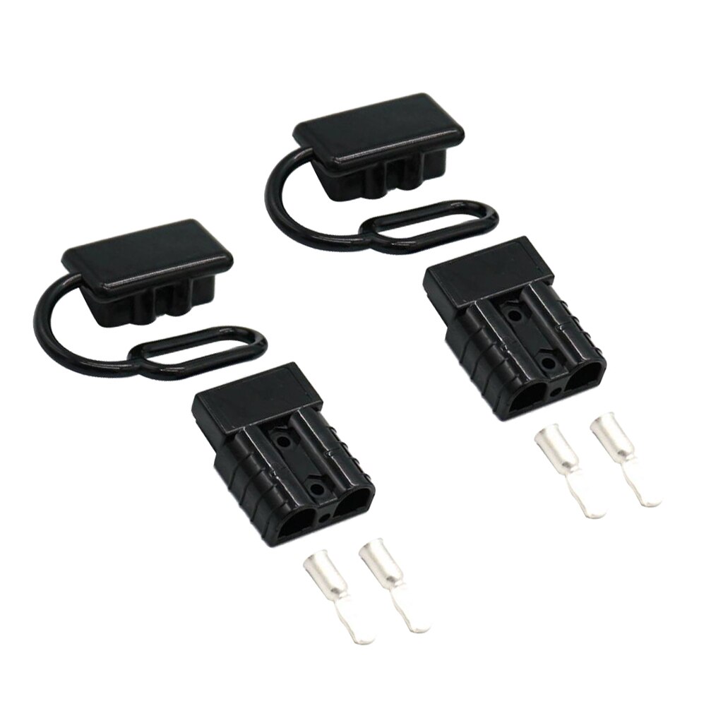2 Sets 50A 600V Plug Connect Battery Quick Connector+Cover Kit For Winch Car