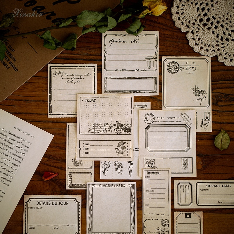 Multi-function notes Craft Paper Material Package DIY bamboo leaf Junk Journal Craft Photo Albums Decoration