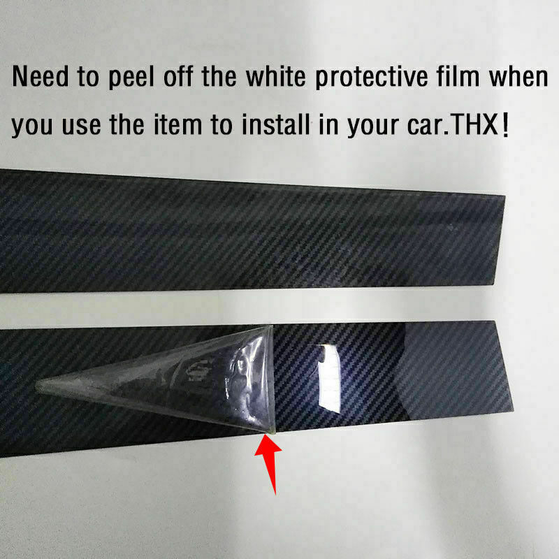 Koolstofvezel stijlpalen 6 stuks afdekking deurbekleding geschikt voor honda civic 2006-11
