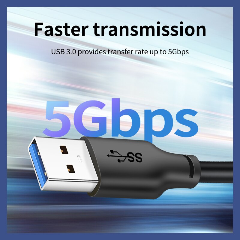 CABLETIME-Cable de extensión USB A macho, extensor tipo A macho USB 3,0 para radiador de disco duro, Webcom, USB 3,0, N312