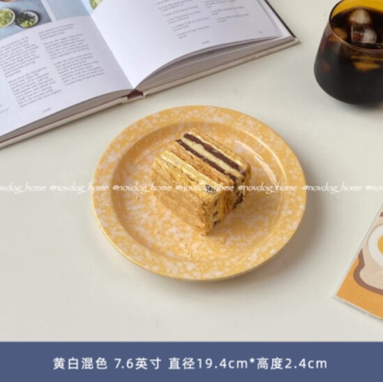 Dessert Serving Plate Decorative Cake Colorful Ceramic Sushi Nordic Plates Cute Snack Borden Servies Kitchen Supplies DE50CP: style 11