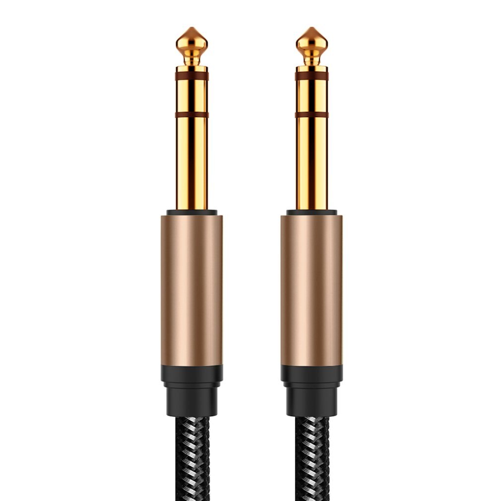 6.5mm Jack Audio Cable Nylon Braided 6.35 Jack Male to Male Aux Cable For Guitar Mixer Amplifier Bass 6.35 mm Jack Cord